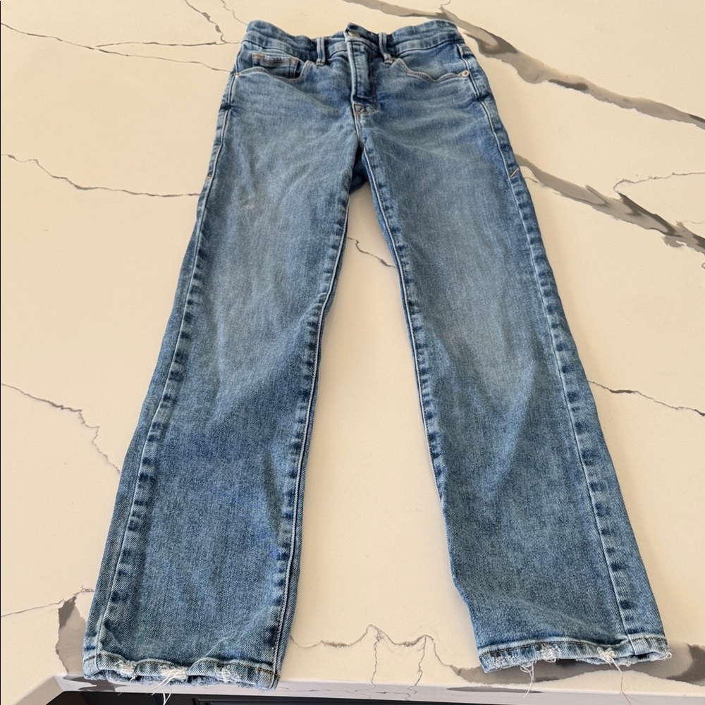 Good American Light Blue Straight Leg Jeans worn twice - like new